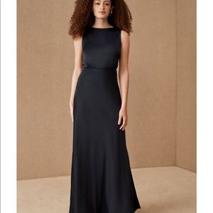 Worn once for my brother’s wedding. Beholden Satin Charmeuse Maxi Dress.